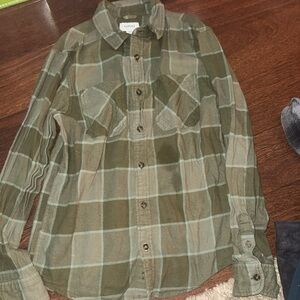 Sonoma Green Plaid Button Down Shirt